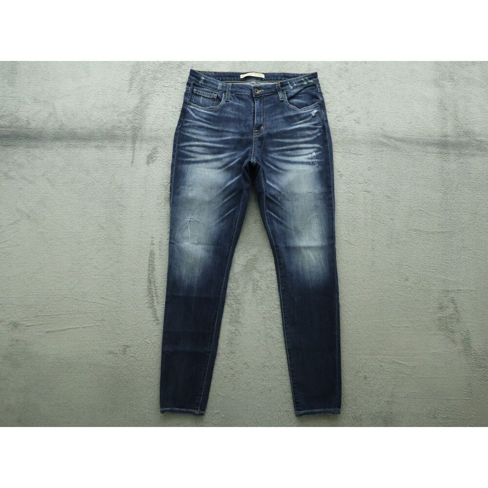 Big Star Jeans Women's Size 30R Blue Mid-Rise Liv Skinny 32" Inseam Distressed